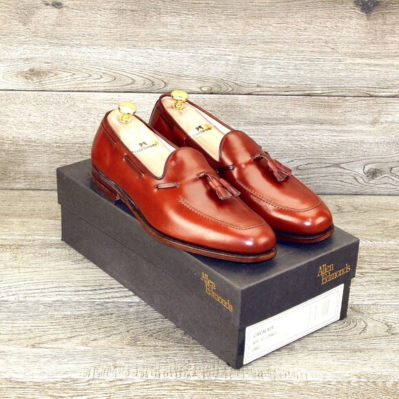 * NIB * $395 Allen Edmonds CAVALIER 10.5 C ( fits 10 E ) Chili * add $15 Trees